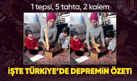 Türkiye'deki binaları Japonların kullandığı raylı bina sistemiyle karşılaştırarak depremi uygulamalı olarak anlatan anne viral oldu