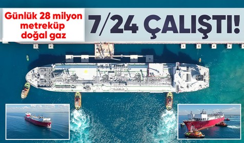 İlk FSRU gemisi Ertuğrul Gazi deprem sonrası gaz talebini karşılamak için tam kapasite çalışıyor!