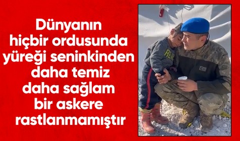 Türk Silahlı Kuvvetleri depremzedelerin her daim yanında: Bir askerimizin omzuna başını koyan çocuk yürekleri ısıttı