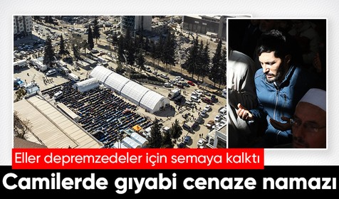 Ülke genelinde kılınan cuma namazlarında eller semaya depremzedeler için yükseldi