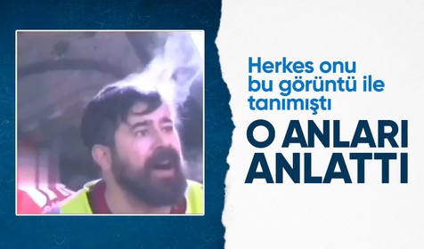 Deprem bölgesindeki arama kurtarma çalışmaları sırasında başından duman yükselen AFAD gönüllüsü yaşadıklarını anlattı