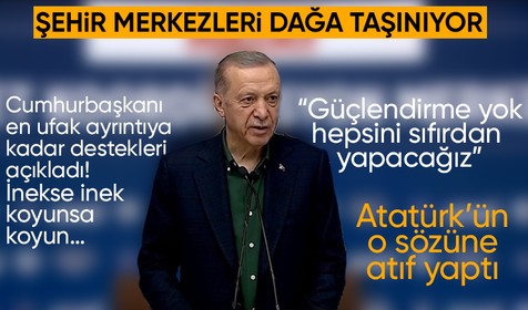 Erdoğan ve Bahçeli Hatay'da! Cumhurbaşkanı Recep Tayyip Erdoğan: Şehir merkezleri dağa taşınacak! Güçlendirme yok binaları sıfırdan yapacağız