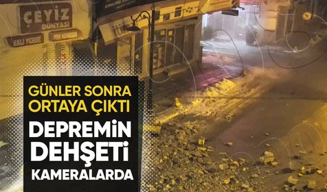 Malatya'da depremin dehşet verici görüntüleri KGYS kameralarına yansıdı
