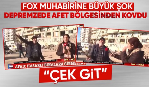 Fox TV muhabiri vatandaşlar tarafından canlı yayında deprem bölgesinden kovuldu: İnsanlar ölmüş yapmayın