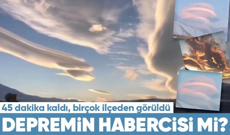 Sosyal medya bunu konuşuyor! Van semalarında 45 dakika kaldı... Mercek bulutları depremin habercisi mi?
