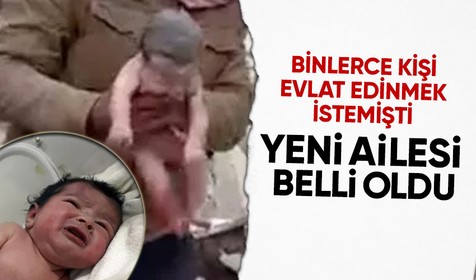Suriye'de deprem enkazında doğan bebeği halası evlat edindi