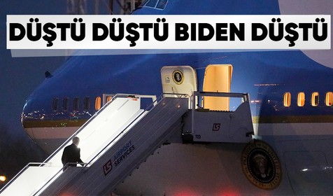 Biden, uçağa binerken merdivenlerden düştü