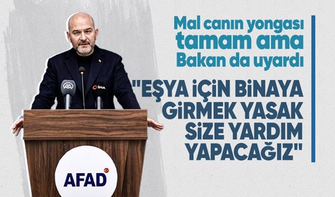 İçişleri Bakanı Süleyman Soylu Hatay'da açıkladı: Eşya yardımı yapılacak