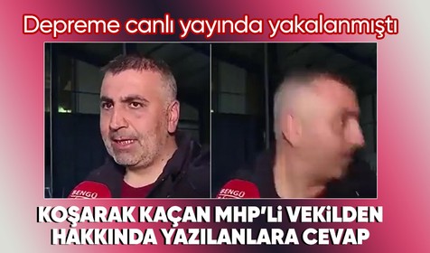 Depreme canlı yayında yakalanan, panikle yayını bırakıp kaçan MHP'li Vekil Lütfi Kaşıkçı eleştirilere yanıt verdi