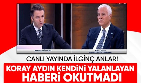 Koray Aydın "99 depreminde yağma olmadı" dedi, sunucu Mehmet Akif Ersoy gazete kupürlerini göstermek isteyince izin vermedi