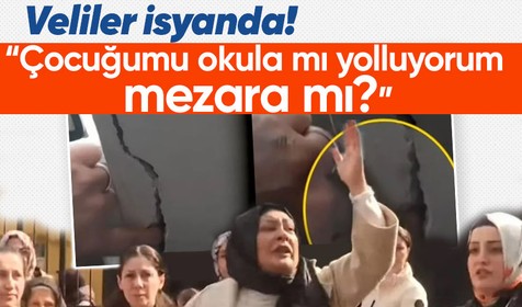 Türkiye'de yaşanan deprem felaketlerinin ardından Gaziosmanpaşa'da bulunan bir ilkokuldan gelen görüntüler velileri harekete geçirdi!