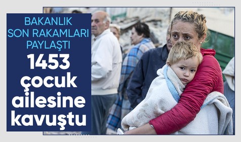 Aile ve Sosyal Hizmetler Bakanlığı duyurdu: 1453 çocuk ailesine teslim edildi