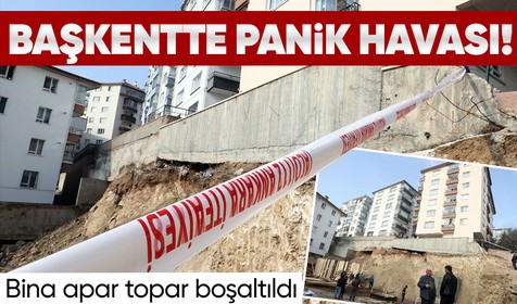 Bitişiğindeki inşaat çalışmasında hasar aldı! Sesler gelince apar topar boşaltıldı...