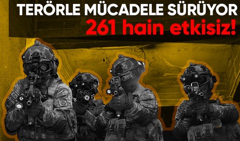 Milli Savunma Bakanı Hulusi Akar ülkemizin terörle mücadelesine ilişkin son bilgileri aktardı: 261 terörist etkisiz hale getirildi