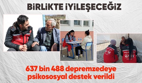 Depremzedelerin yaraları sarılıyor! 637 bin 488 kişiye psikososyal verildi