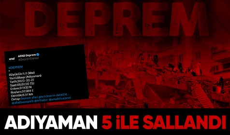 SON DAKİKA: Adıyaman'da 5 büyüklüğünde deprem | SON DEPREMLER LİSTESİ