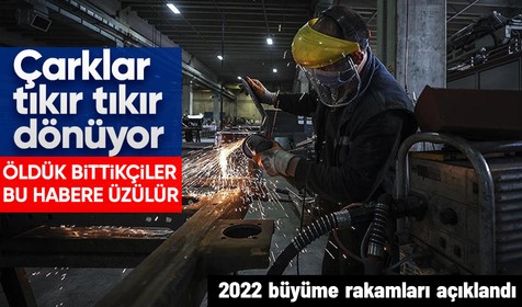 Son dakika: Türkiye ekonomisi 2022'de yüzde 5,6, geçen yılın son çeyreğinde yüzde 3,5 büyüdü