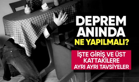 Deprem sırasında ne yapılmalı? Doç. Dr. Funda Karbek Akarca yapılması gerekenleri anlattı