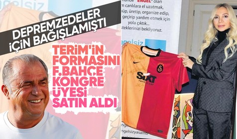 Fatih Terim'in depremzedeler için bağışladığı formayı Fenerbahçe Kongre Üyesi satın aldı