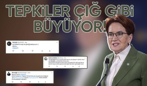 İYİ Parti Genel Başkanı Meral Akşener'in Genel İdare Kurulu ile yaptığı toplantının sona ermesinin ardından sosyal medyadan gelen tepkiler çığ gibi büyüyor!