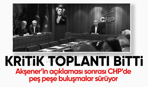 CHP Genel Başkanı Kemal Kılıçdaroğlu başkanlığında olağanüstü Merkez Yönetim Kurulu (MYK) toplantısı sona erdi!