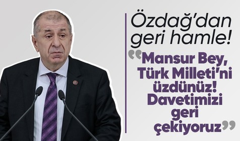 Zafer Partisi Genel Başkanı Ümit Özdağ Ankara Büyükşehir Belediye Başkanı Mansur Yavaş'a adaylık çağrısında bulunmuştu! Özdağ'dan geri hamle geldi