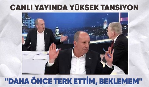 Canlı yayında Uğur Dündar Muharrem İnce gerilimi! Dündar'ın o sorusuna beklenmedik çıkış: Terk etmiştim, eğer 10 dakika bekletirseniz...