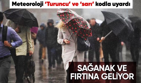 Meteoroloji'den 29 kent için "turuncu" ve "sarı" kod uyarısı! Sağanak ve fırtına geliyor (6 Mart Pazartesi hava durumu)