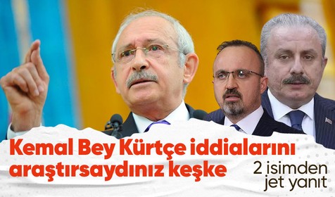 CHP Genel Başkanı Kemal Kılıçdaroğlu'nun Kürtçe'nin 'bilinmeyen dil' olarak yazıldığı iddiasına TBMM Başkanı Mustafa Şentop ve Bülent Turan'dan yanıt