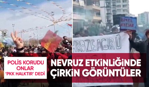 HDP'nin düzenlediği nevruz etkinliğinde PKK lehine sloganlar atıldı: PKK halktır halk burada