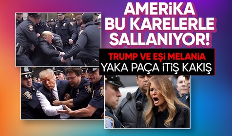 Amerika bu kareler ile sallanıyor: Eski ABD Başkanı Trump'ı yaka paça tutukladılar!