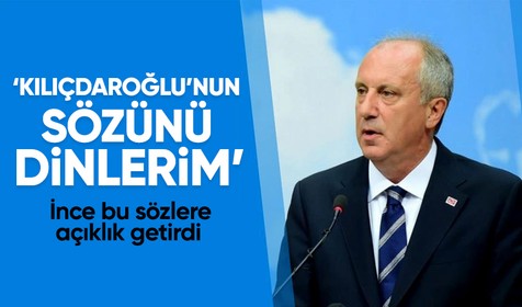 Millet İttifakı Cumhurbaşkanı adayı Kemal Kılıçdaroğlu'na Memleket Partisi Genel Başkanı Muharrem İnce'den yanıt