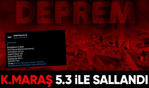 Son dakika: Kahramanmaraş'ta 5.3 ve 4 büyüklüğünde deprem | SON DEPREMLER LİSTESİ