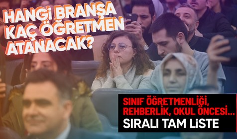 45 bin öğretmen atamasında branşlar ve kontenjan sayıları belli oldu | BRANŞLARIN SIRALI TAM LİSTESİ