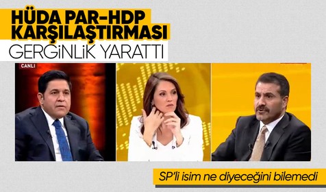 Canlı yayında HÜDA PAR-HDP karşılaştırması gerginlik yarattı