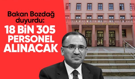 Son dakika! Adalet Bakanlığı'na 18 bin 305 yeni personel alınacak