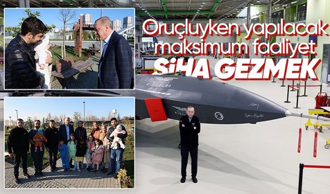 Cumhurbaşkanı Recep Tayyip Erdoğan ziyaret ettiği Özdemir Bayraktar Milli Teknoloji Merkezi'nde hatıra fotoğrafı çekildi