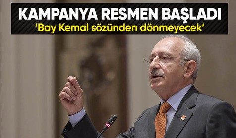 CHP Genel Başkanı ve Millet İttifakı'nın cumhurbaşkanı adayı Kemal Kılıçdaroğlu, cumhurbaşkanı adaylığı kampanyasını başlattı