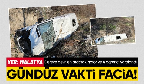 Malatya’nın Darende ilçesinde facia! Devrilen öğrenci servisindeki 9 kişi yaralandı