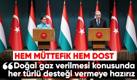 Cumhurbaşkanı Erdoğan, Macaristan Cumhurbaşkanı'nı ile görüşmesinden sonra düzenlenen basın toplantısında konuştu