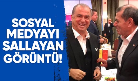 Galatasaray Kulübü Başkanı Dursun Özbek ile kulübün efsanesi Fatih Terim buluştu