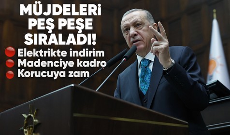 Son dakika! Cumhurbaşkanı ve AK Parti Genel Başkanı Recep Tayyip Erdoğan partisinin Grup Toplantısı'nda müjdeleri sıraladı