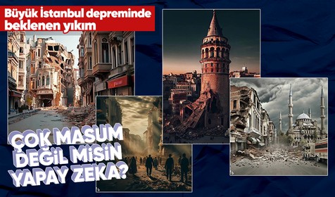 Yapay zeka olası büyük İstanbul depreminde meydana gelebilecek yıkımı görüntüledi