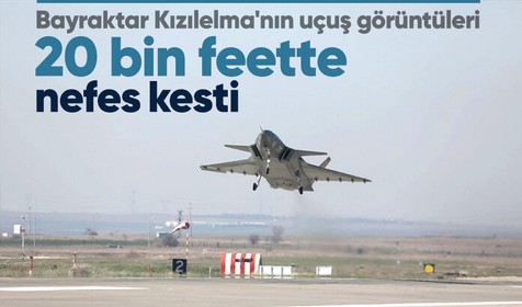 Türkiye'nin yerli ve milli gururu Kızılelma insansız hava aracının uçuş görüntüleri