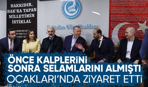 Cumhurbaşkanı Erdoğan, Bağcılar Ülkü Ocakları'nı ziyaret etti