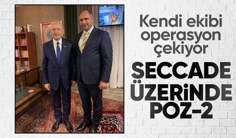Kemal Kılıçdaroğlu'nun aynı seccadeye yine ayakkabıyla bastığı ikinci bir pozu çıktı