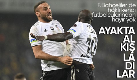 Sarı lacivertli taraftarlar Cenk Tosun'u ve  Aboubakar'ın alkışladı