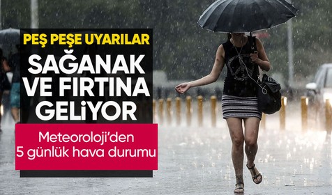 Meteoroloji 5 günü işaret ederek uyardı! Sağanak ve fırtına bekleniyor | 3 NİSAN HAVA DURUMU
