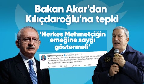 Milli Savunma Bakanı Hulusi Akar'dan Kılıçdaroğlu'na tepki: Mehmetçik, hudut namustur anlayışı içinde koruyor
