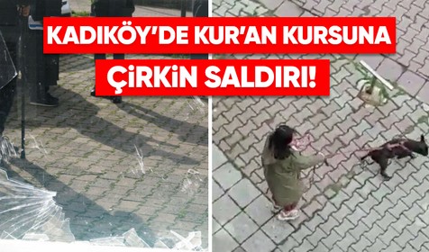 Kadıköy'de bir kadın Diyanet İşleri Başkanlığı'na bağlı Kur'an kursuna saldırdı
